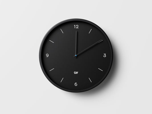 Classic Black Modern Wall Clock – Elegant Design 🕐