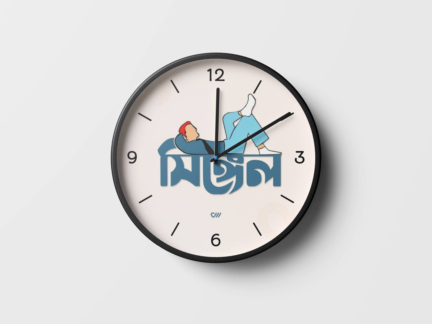Premium Modern Bangla Typography Wall Clock – Elegant Design 🕐